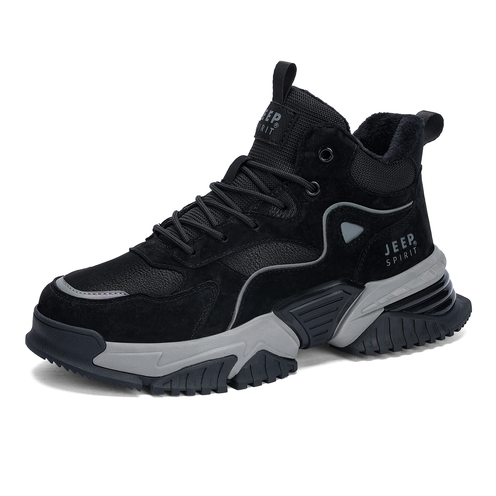 JEEP SPIRIT Short Mid Calf Outdoor Boots Men's Graphite Black купить в интернет-магазине Yoocart с быстрой доставкой по России.