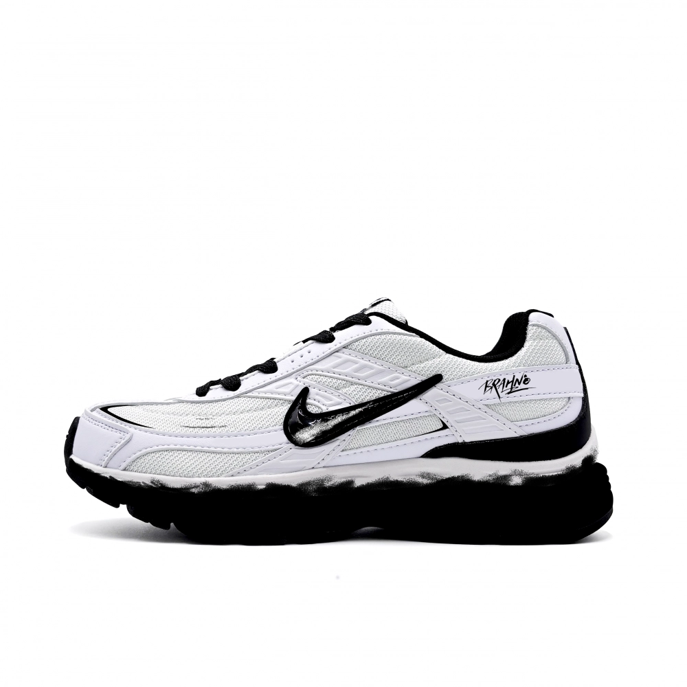 Nike Initiator Cushioning, Wear Resistant Low top Casual City Commute Running Shoes Unisex Black White