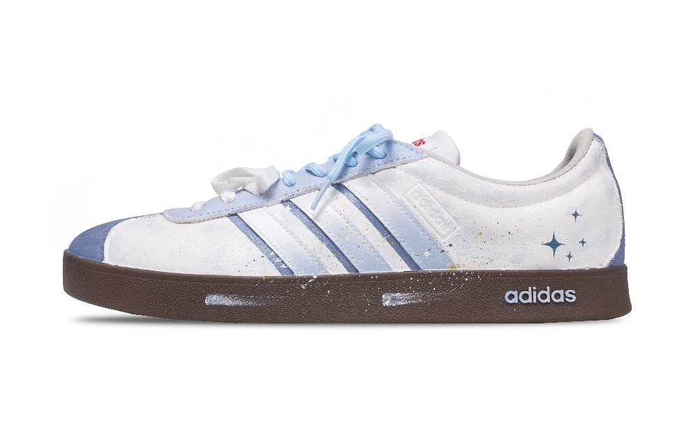 Adidas VL COURT 2.0 Funi Xingji Cushioning, Wear Resistant Low Top Skateboard Shoes Unisex Blue White