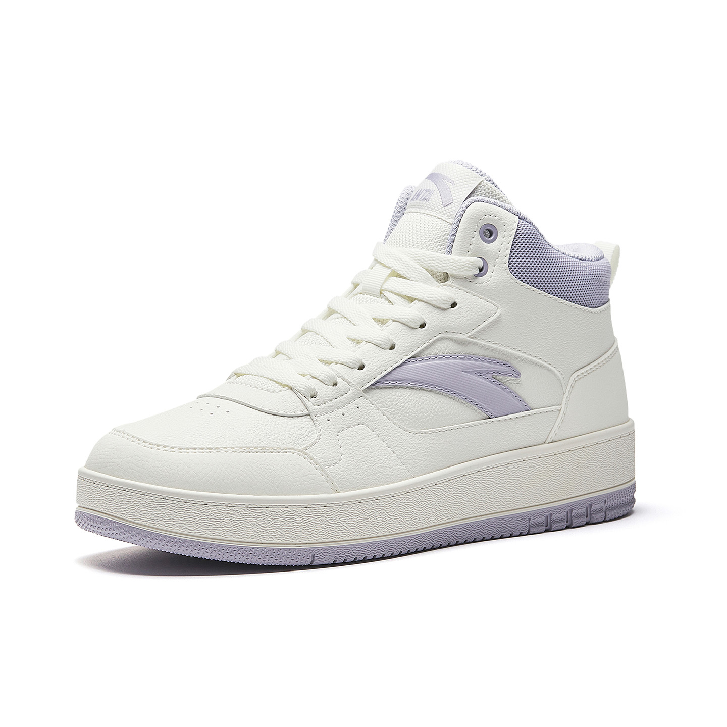 Anta Year One High Top High top Women's Shoes Women's Ivory White/Light Purple Gray купить в интернет-магазине Yoocart с быстрой доставкой по России.