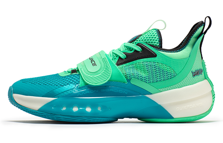361° Zen 4 Wear-Resistant Slip-Resistant Mid-Top Performance Basketball Shoes Men's Green