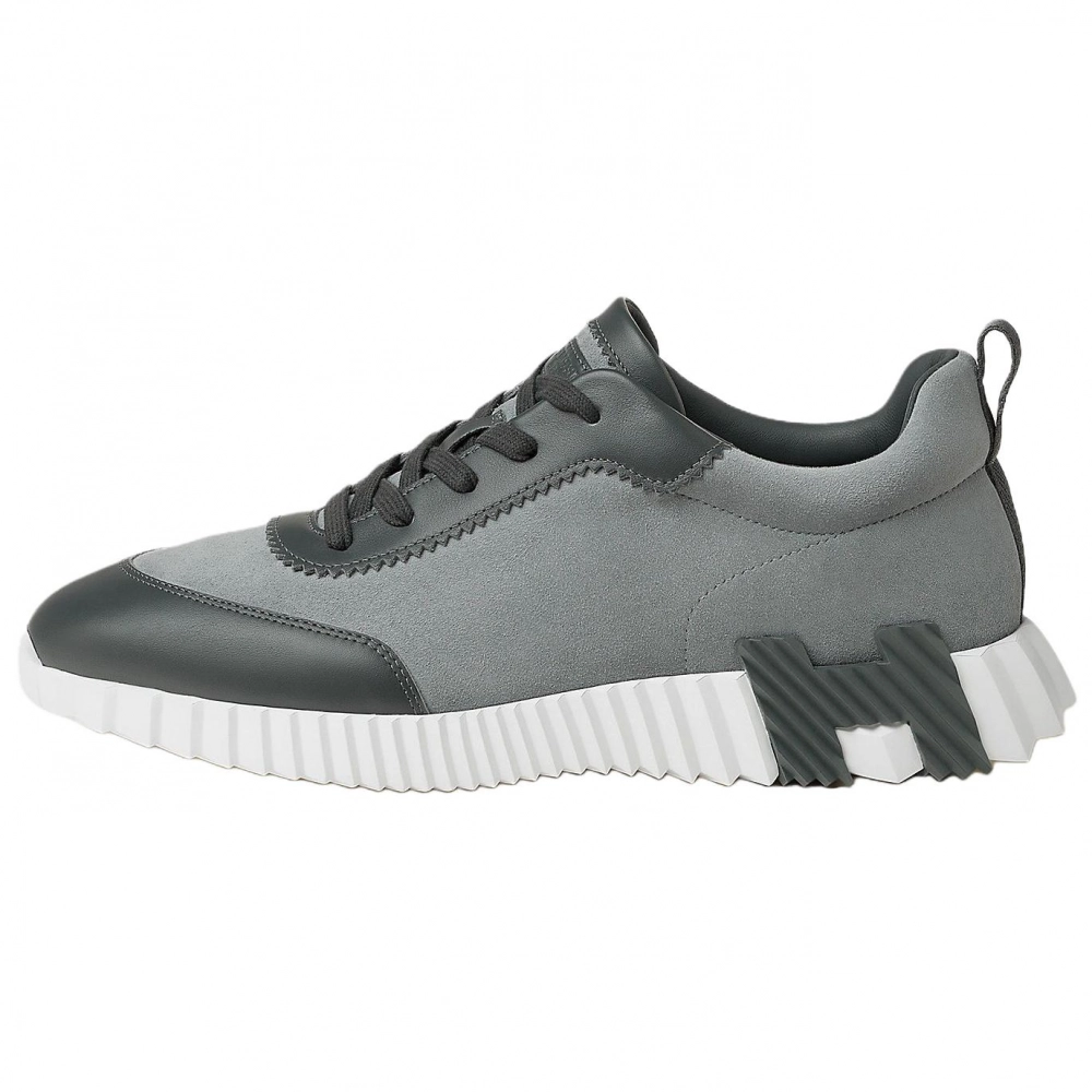HERMES Low Top Casual Shoes Men's Gray
