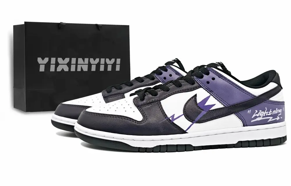 Nike Dunk Abrasion Resistant Low top Skateboard Shoes Men's Purple
