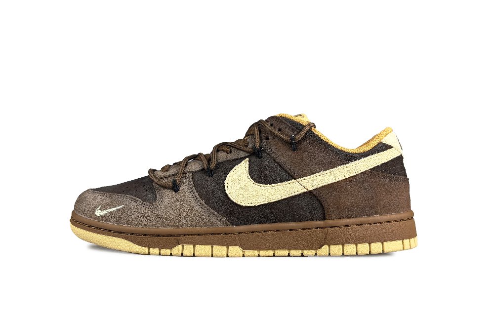 Nike Dunk Low Top Skateboard Shoes Unisex Brown