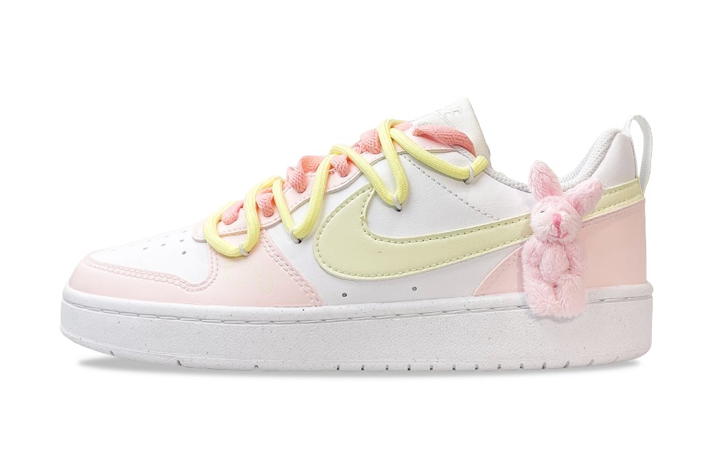 Nike Court Borough Low-Top Skateboard Shoes GS Pink