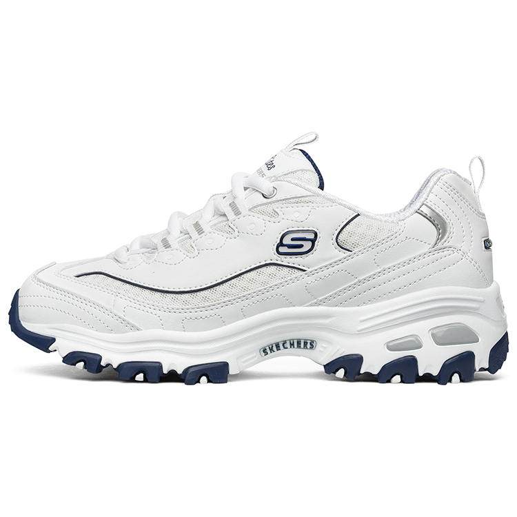 Skechers D'LITES 1.0 Height Increasing Low top Chunky Sneakers Women's White Blue