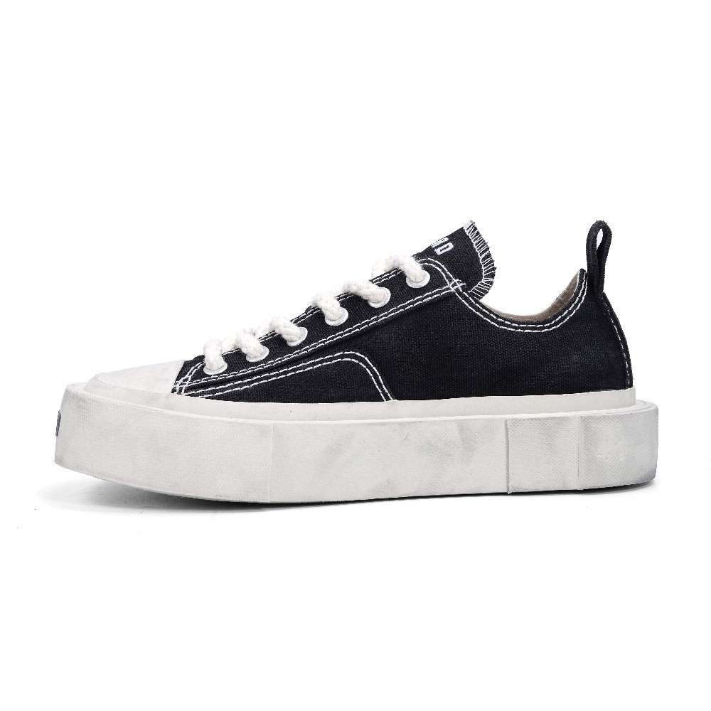 CROOKED CARD Canvas Shoes Unisex Black