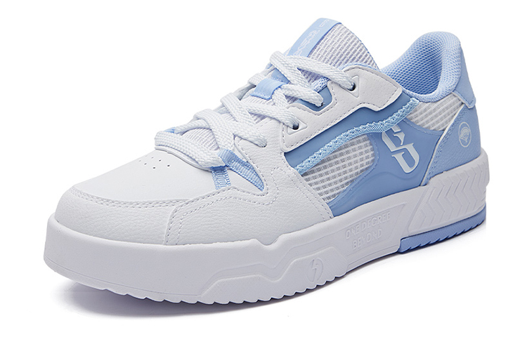 361° Breathable Low-Top Skateboard Shoes Men's White Blue