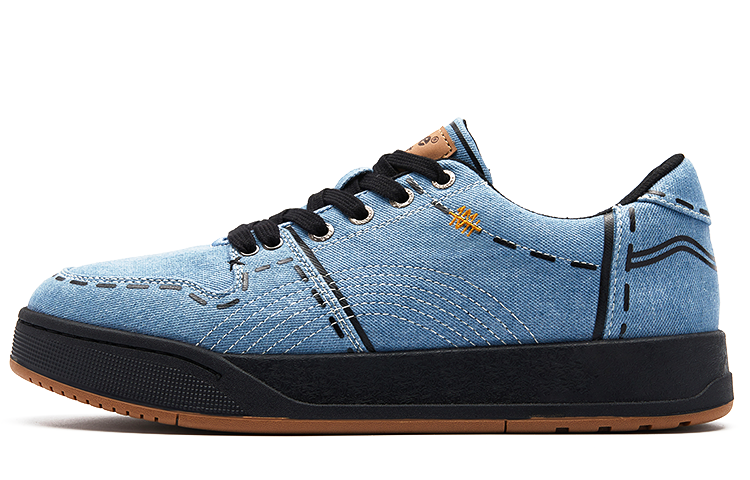 Lee Skateboard Shoes Men Low-Top Gray Blue