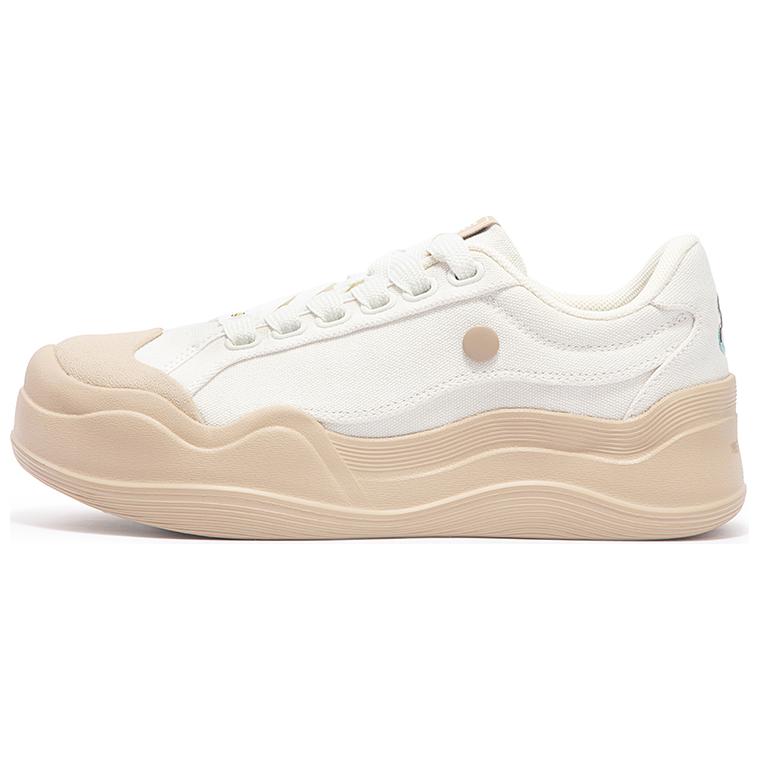 361° Not Duck Non slip Lightweight Low Top Skateboard Shoes Women's White Apricot