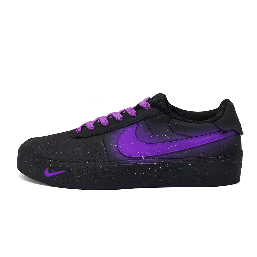 Nike Court Shot Purple Mist Galaxy Non slip Lightweight Low Top Skateboard Shoes Unisex Purple