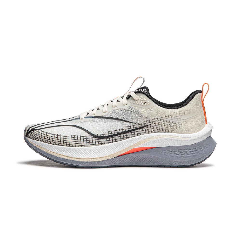 LiNing Red Hare 7 Pro Shock Absorbers Slip Resistant Low top Running Shoes Men's Ecru With Gray