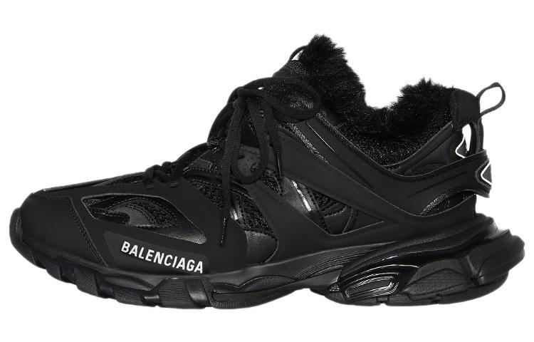 Balenciaga Track Faux Fur Black Black