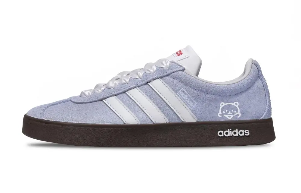 Adidas VL COURT 2.0 Lifestyle Sea Salt Sweet Bear Tart Abrasion Resistant Low top Skateboard Shoes Unisex Purple
