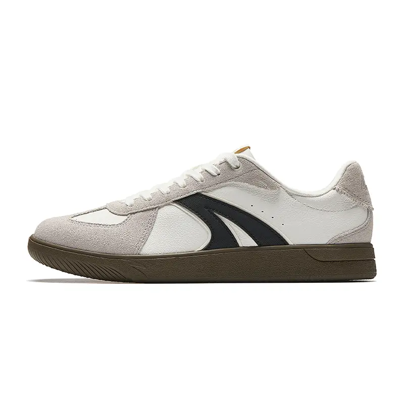 Anta Coverage Cushioning Low Top Skateboard Shoes Men's Ivory White Shade 1 Gray Basic Black