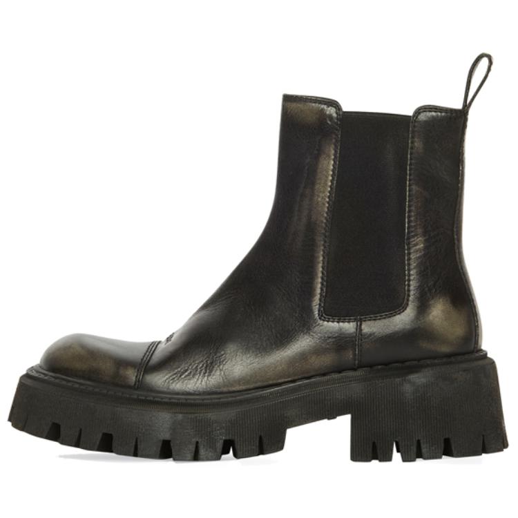 Balenciaga Tractor Short Chelsea Boots Women's Black