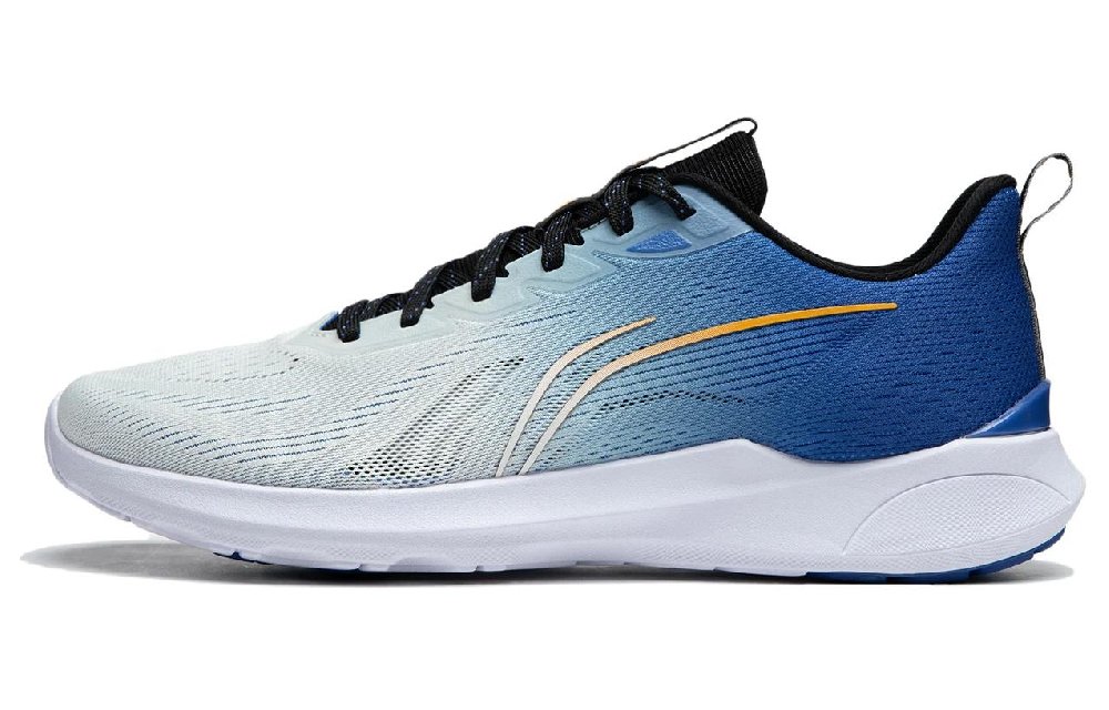 LiNing Qingyi Cushioned Anti-Slip And Wear-Resistant Lightweight Low-Top Running Shoes Men's White Blue