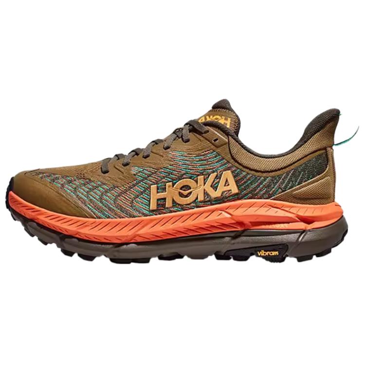 HOKA ONE ONE Mafate Speed 4 Slip Resistant Low Top Trail Running Shoes Men's Pumpkin