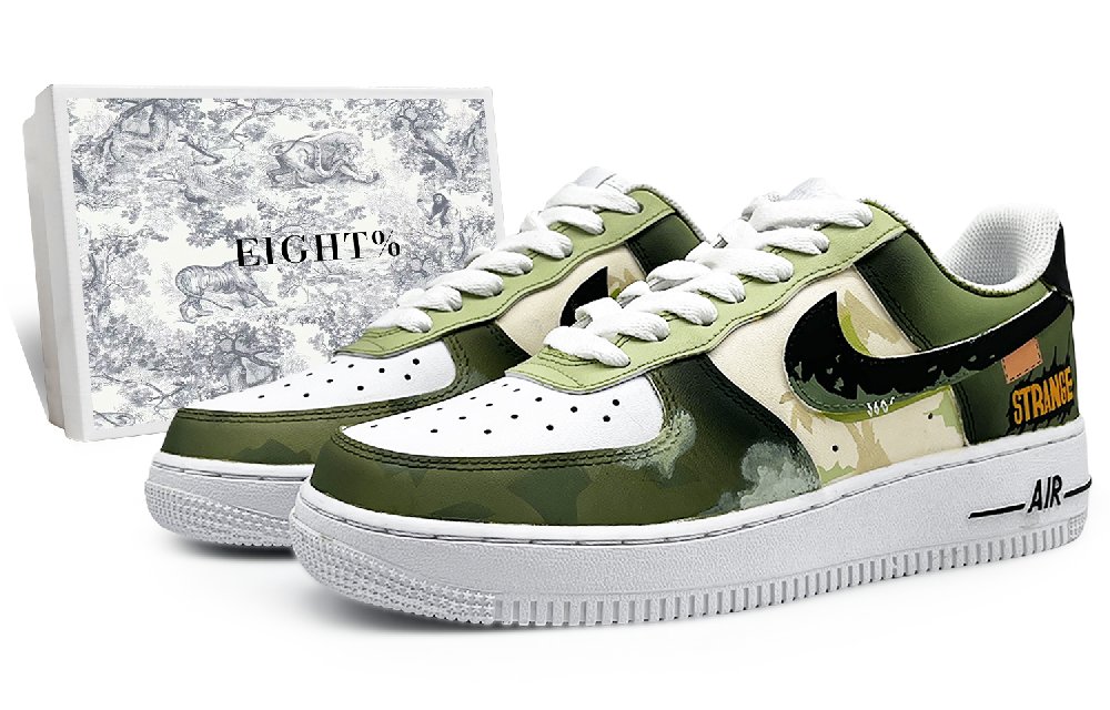 Nike Air Force 1 Coverage Warm Low-Top Skateboard Shoes Unisex White Green