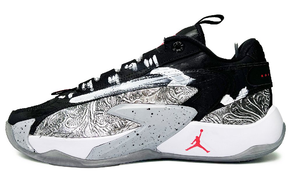 Jordan Luka 2 The Rabble Low-Top Basketball Shoes Unisex Black Silver