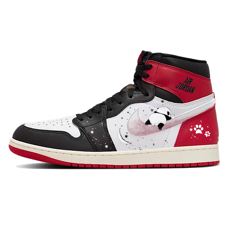 JORDAN Air Jordan 1 Vintage Basketball Shoes Men's High top Black/Red