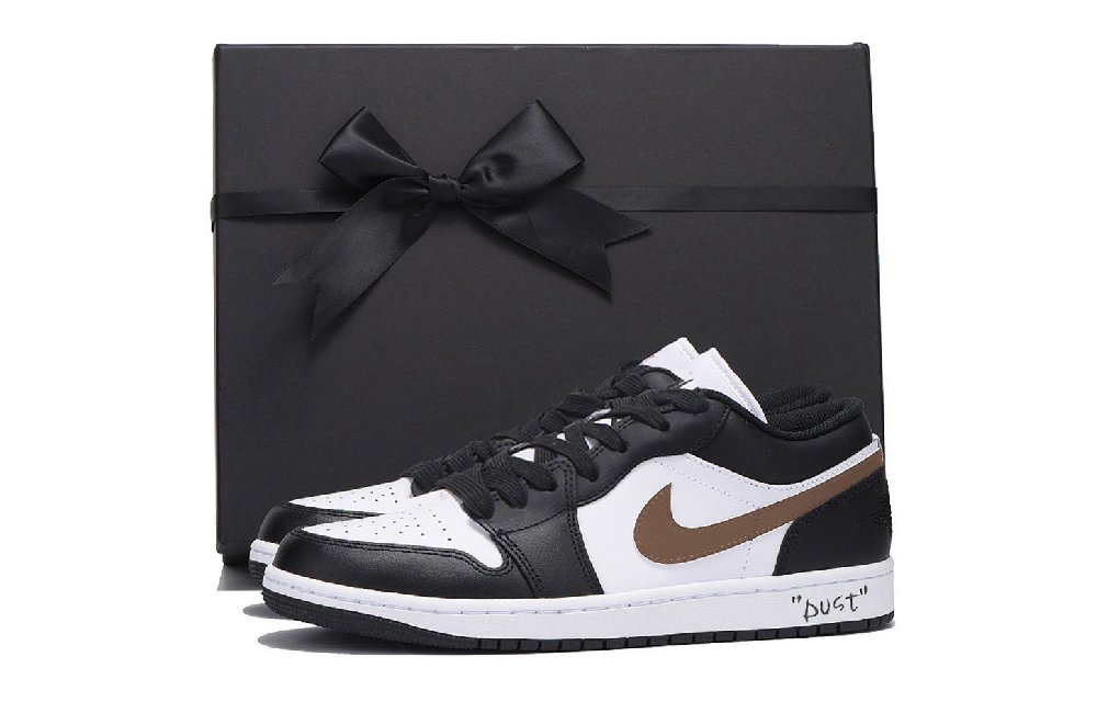 Jordan Air Jordan 1 Abrasion Resistant Coverage Low Top Vintage Basketball Shoes Unisex Black