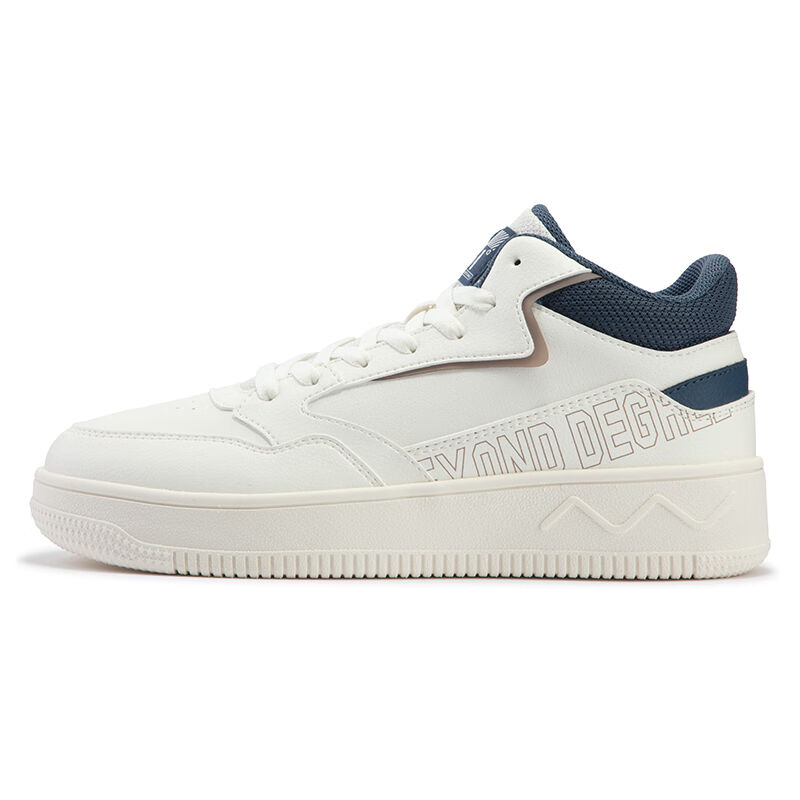 361° Coverage Wear-Resistant High-Top Skateboard Shoes Men's White Blue