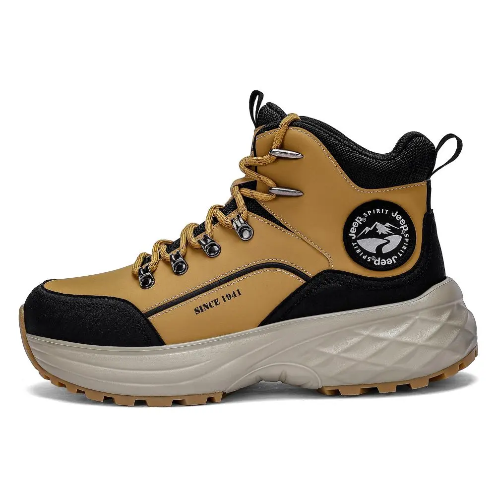 JEEP SPIRIT High Top Outdoor Shoes Men's Sunrise Yellow