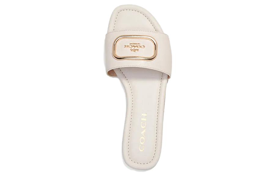 COACH Odor Resistant Slide Slippers Women's White