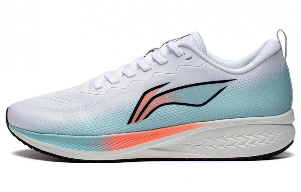 LiNing Red Hare 6 Anti Slip Wear Resistant Low Top Running Shoes Men's White Blue