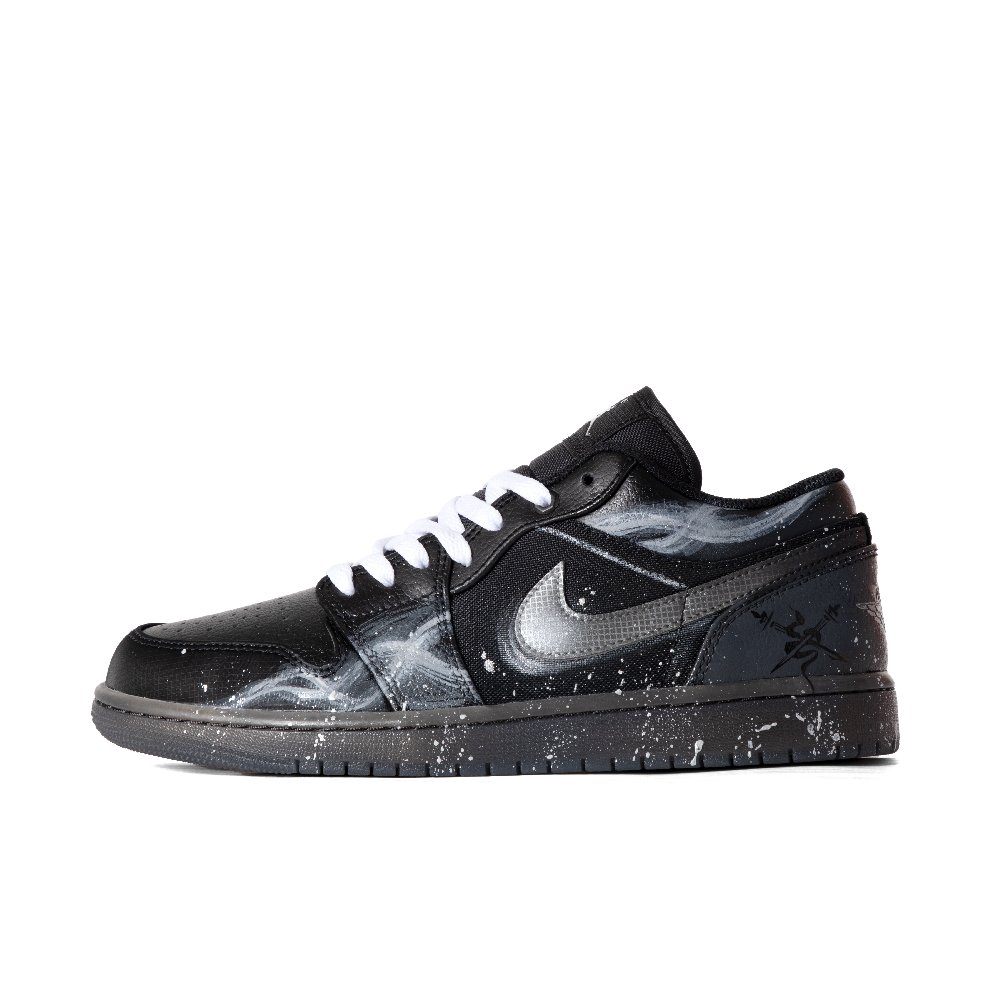 Jordan Air Jordan 1 Low Top Vintage Basketball Shoes Unisex Black