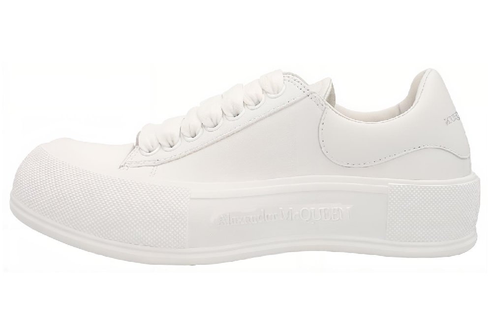 Alexander McQueen Deck Skate Plimsoll Shoes 'White' Women's