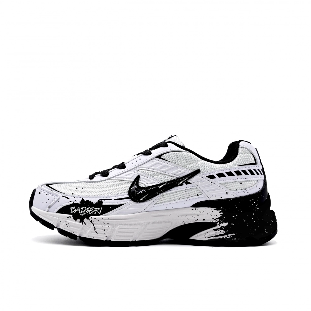 Nike Initiator Cushioning Abrasion Resistant Breathable Low top Running Shoes Unisex Black White