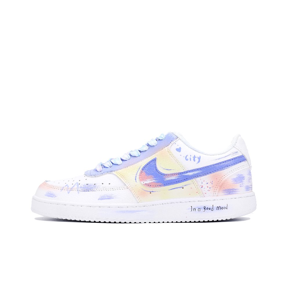 Nike Court Vision Skateboard Shoes Men Low-Top Purple/Pink