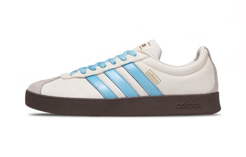 Adidas VL COURT 2.0 Abrasion Resistant Low Top Skateboard Shoes Unisex Blue White