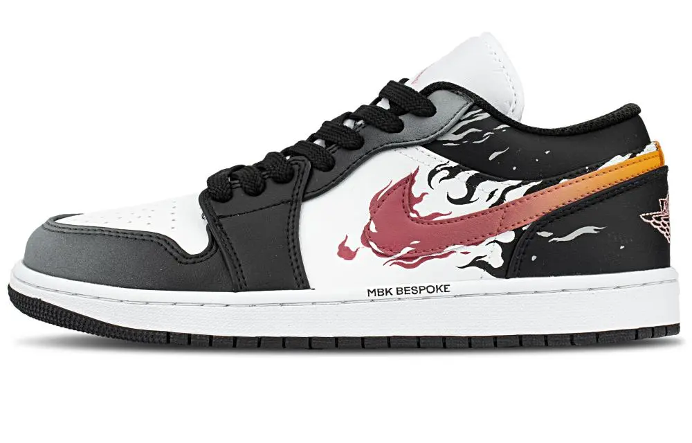 Jordan Air Jordan 1 Quick Dry Low top Vintage Basketball Shoes Unisex Cool Black