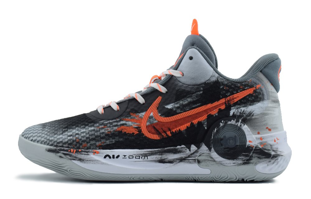 Nike KD Trey 5 IX Anti-Slip Wear-Resistant Mid-Top Basketball Shoes Unisex Black Gray