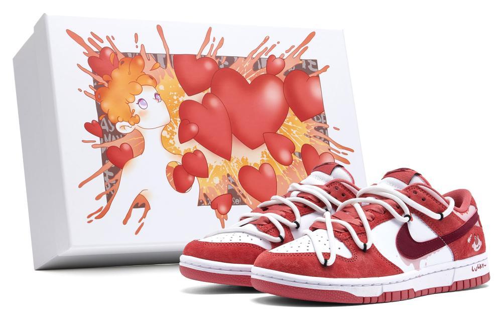 Nike Dunk Low WMNS 'Valentine's Day' Festival Box Low-Top Skateboard Shoes Women's Pink Rose
