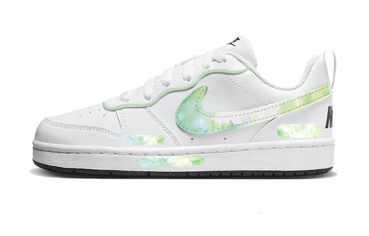 Nike Court Borough Low Anti-Slip Wear-Resistant Low-Top Skateboard Shoes GS White Black