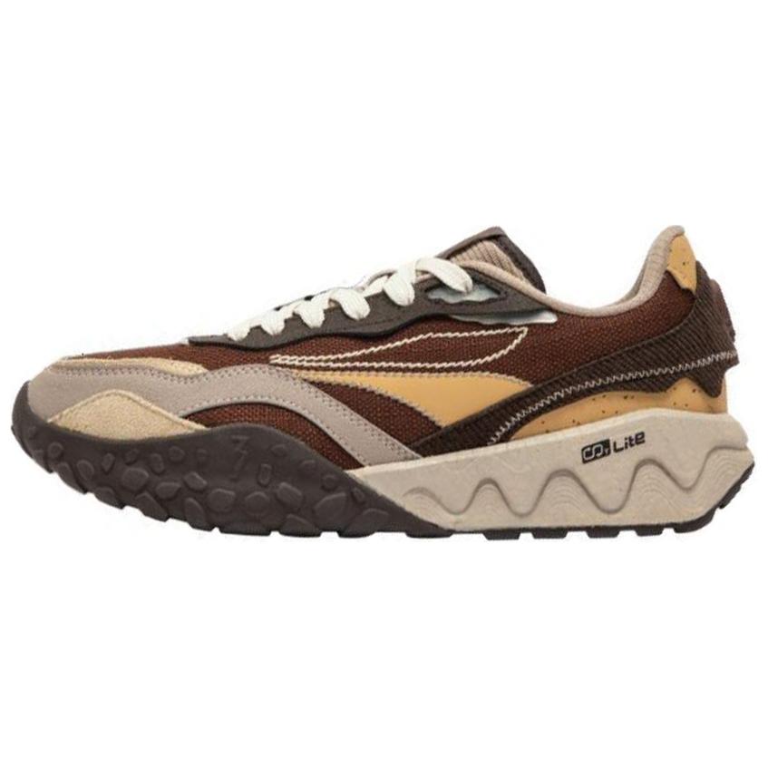 361° Crunchy Biscuit 2 Anti Slip Wear Resistant Low Top Chunky Sneakers Men's Brown
