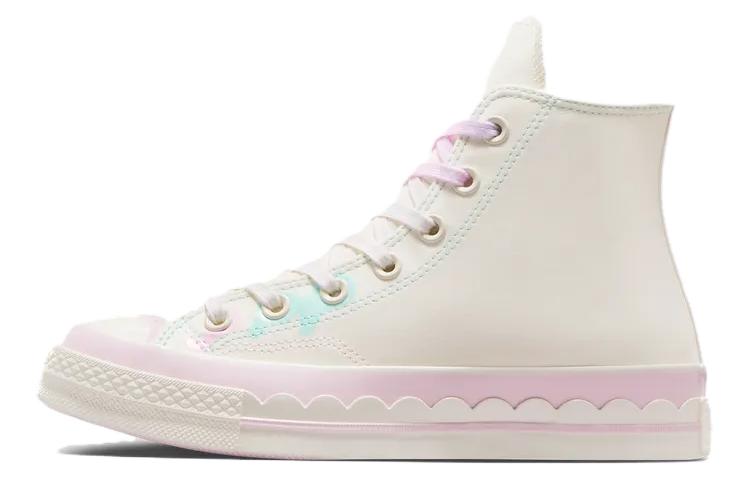 Converse 1970s High Top Canvas Shoes Unisex White Pink