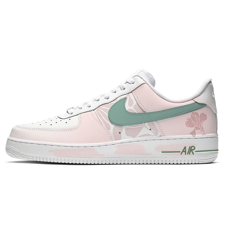 Nike Air Force 1 Anti Slip Wear Resistant Low Top Skateboard Shoes Men's White Pink