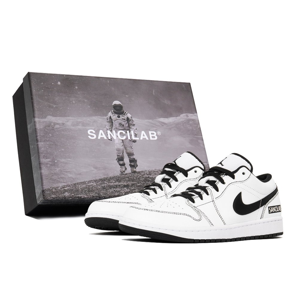 JORDAN Air JORDAN 1 Vintage Basketball Shoes Men Low Top Black