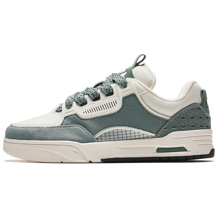 Anta AOJIE Anti-Slip Wear-Resistant Low-Top Skateboard Shoes Men's White Green