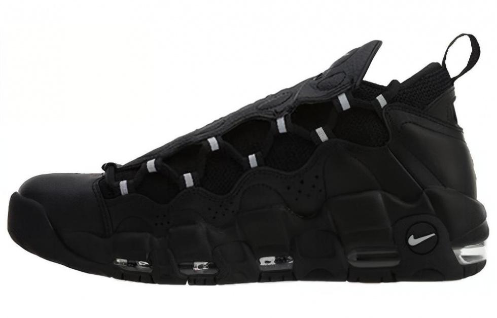 Nike Air More Money Black Metallic Silver Men's