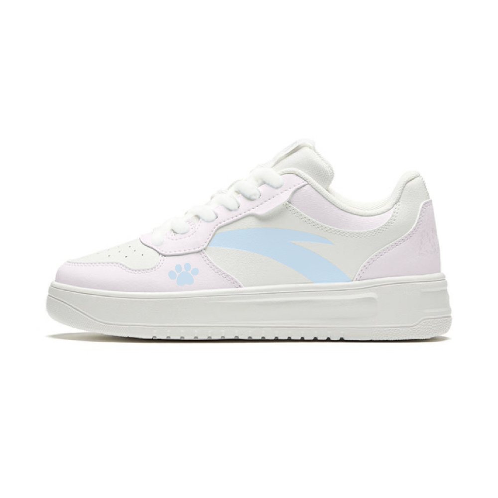Anta Relaxed Shock Absorbers Slip Resistant Abrasion Resistant Low Top Casual Shoes Women's Pink Blue