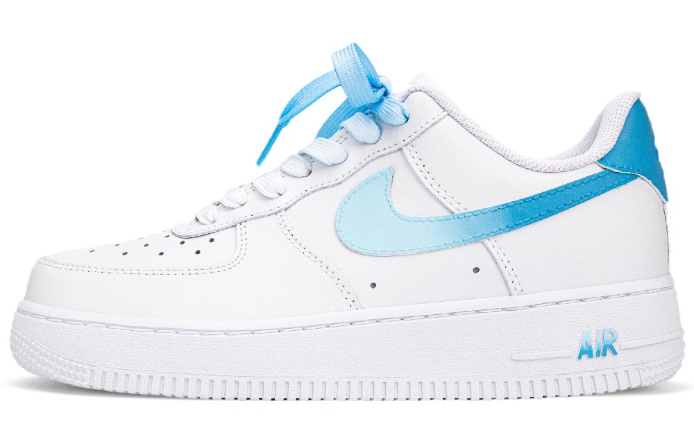 Nike Air Force 1 Slip Resistant, Abrasion Resistant, Lightweight Low Top Skateboard Shoes Men's Blue White