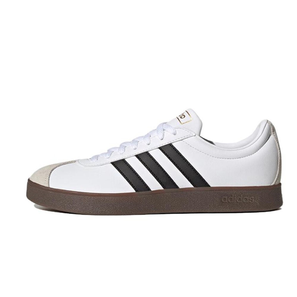 Adidas Neo VL Court 2.0 Slip Resistant Low Top Skateboard Shoes Unisex Silver Pink