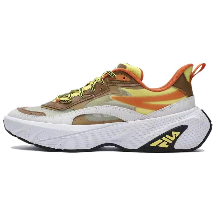 FILA Anti-Slip Wear-Resistant Low-Top Casual Shoes Men's Yellow Gray