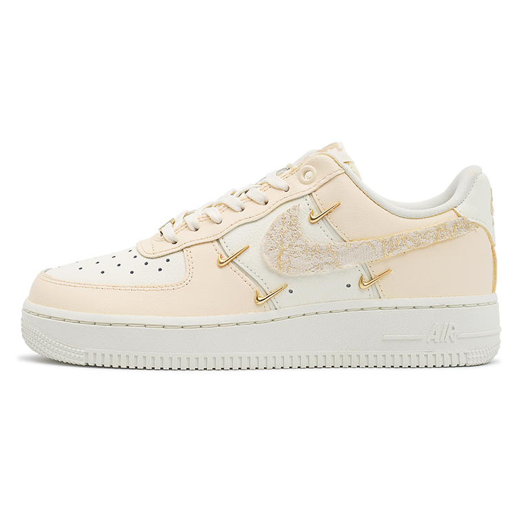 Nike Air Force 1 Anti Slip Wear Resistant Low Top Skateboard Shoes Women's Ecru